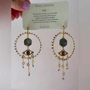 Gold and Jade new dangly earrings